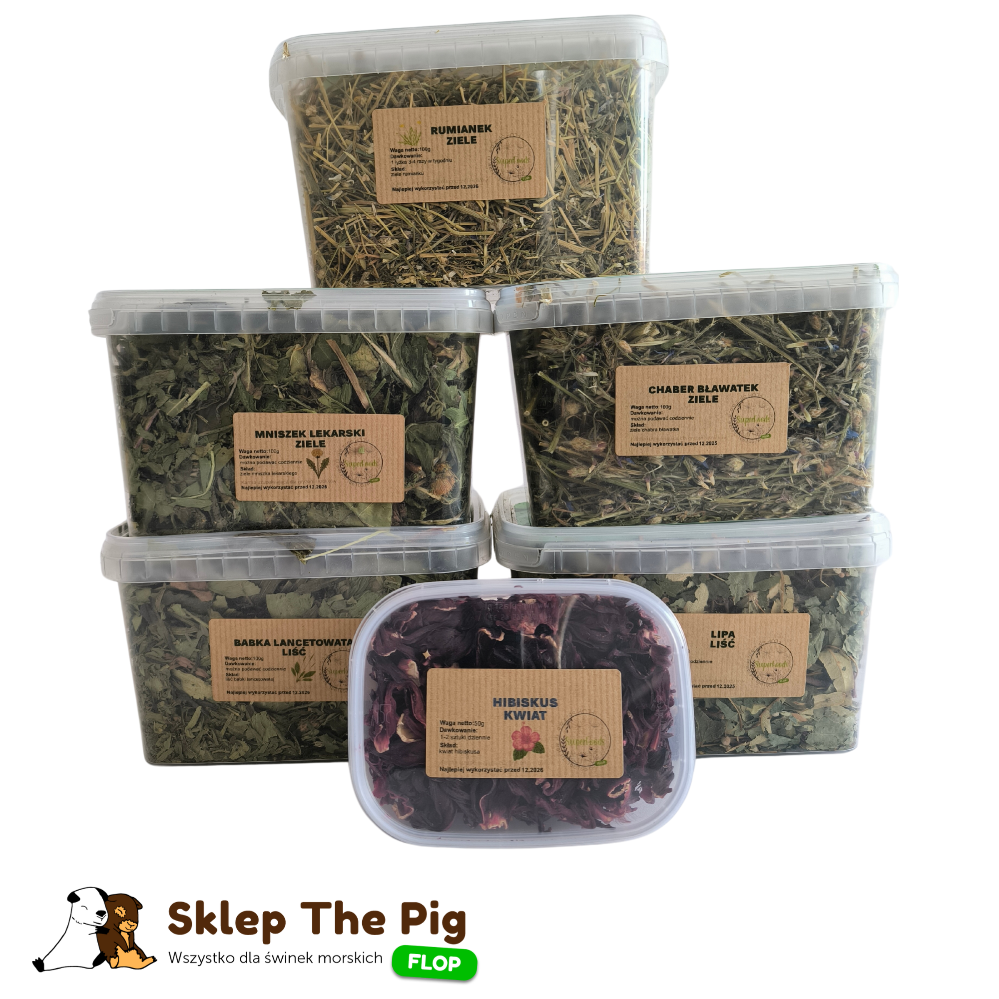 Nowości w sklepie The Pig — zestaw ziół dla świnki morskiej i gotowy zestaw jedzenia na start